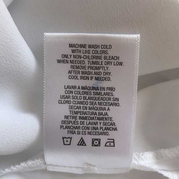 Jaclyn Smith white button down long sleeves basic shirt size L - Picture 11 of 11